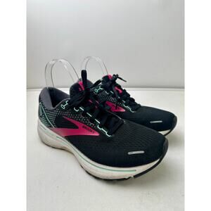 Brooks Ghost 14 Black/Pink/Yucca Sneakers Women's Sz 7.5